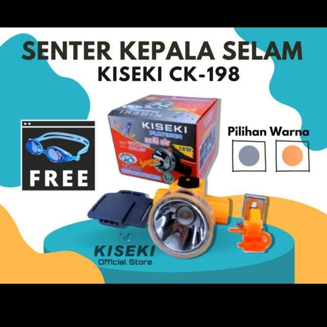 NEW Senter Kepala Selam Kiseki CK 198 15w / Super Terang - Bonus Kaca Mata