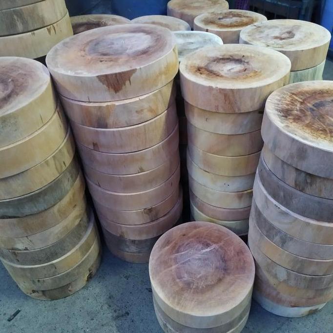 Bestgood- Talenan kayu bulat - talenan daging - talenan kayu potong daging