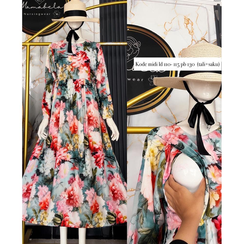 Gamis Busui Bukaan Kanan Kiri - Gamis Menyusui Rayon Kekinian Bukaan Samping - Nursingwear Baju Busu