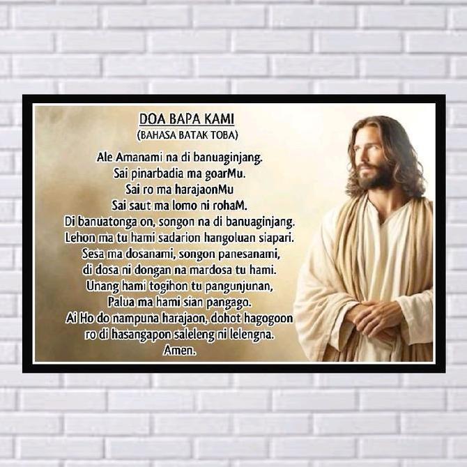 Promo Hiasan dinding Doa bapa kami bahasa batak toba Diskon