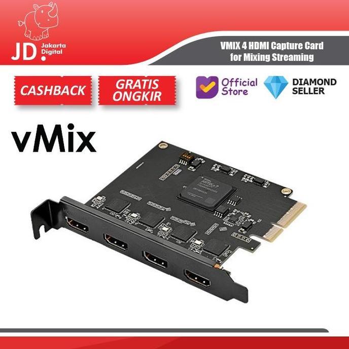 VMIX 4 HDMI Capture Card for Mixing Streaming - OBS VMOX Wirecast Best Seller