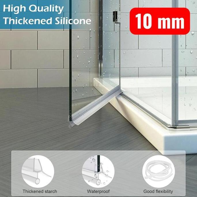 // PENUTUP CELAH PINTU KACA KAMAR MANDI PVC 50CM SEAL STRIP - SV50 *