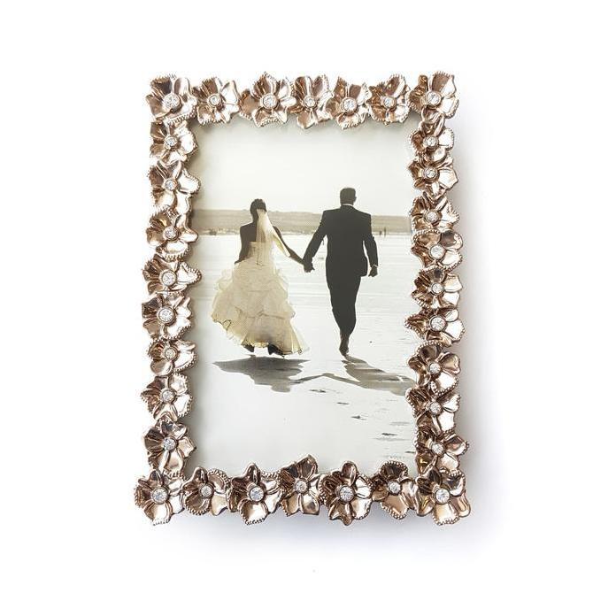 Photo Frame 4R Wedding / Frame Foto Couple / Frame Foto Flower Line murah
