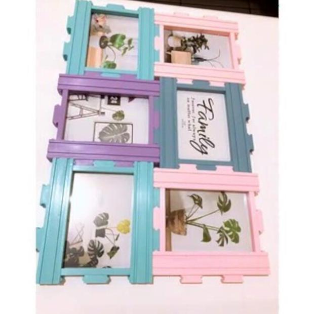 bingkai FOTO 6 FRAME / PHOTO FRAME Plastik bingkai family murah
