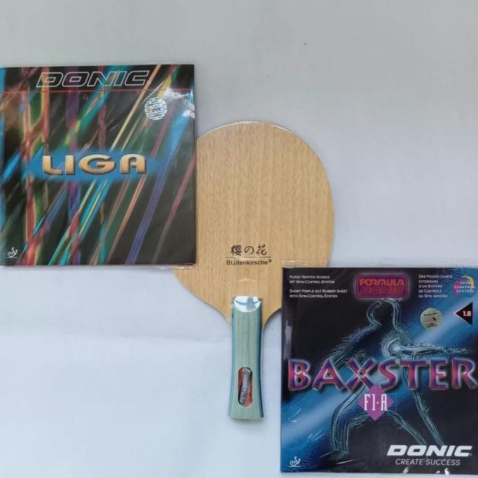 Bat Pingpong Carbon Plus karet Donic dan Bintik serang Set Murah Berkualitas