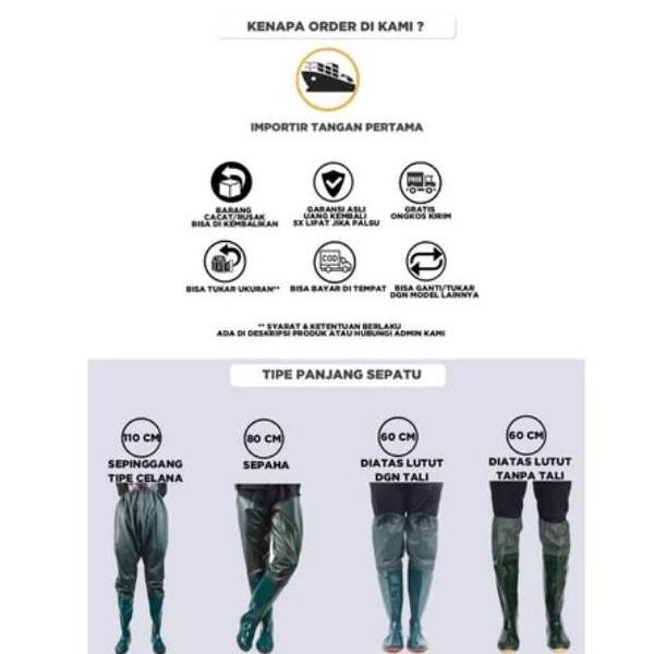 YUKAAME Ready StockSepatu Boots Sawah Petani Sepatu boot anti keong sepatu mancing Sepatu anti ular 