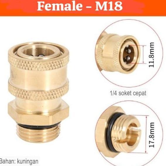 MVRO Coupler Quick Release 3/8 inch Male Drat luar 17,8MM