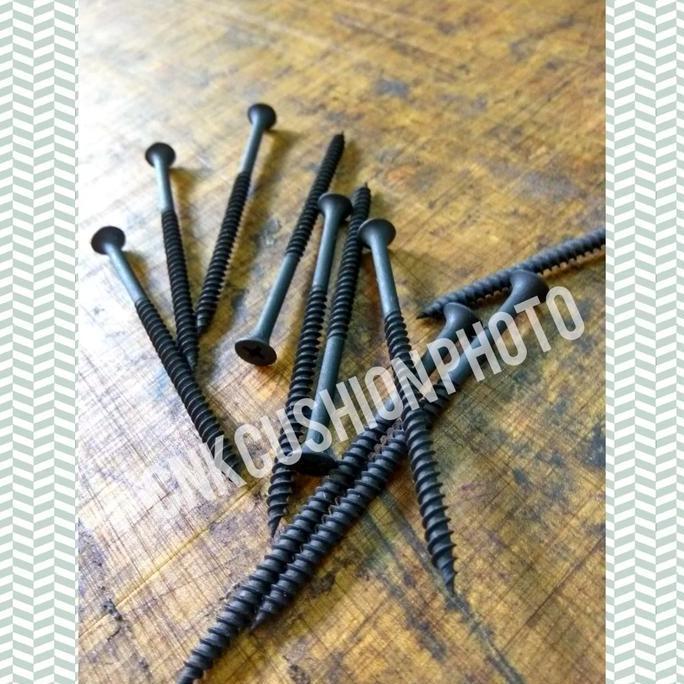 IROSAKA BAUT / MUR / BOLT / SKRUP / SEKRUP ULIR GIPSUM KAKI SOFA KAYU (7.5 CM)