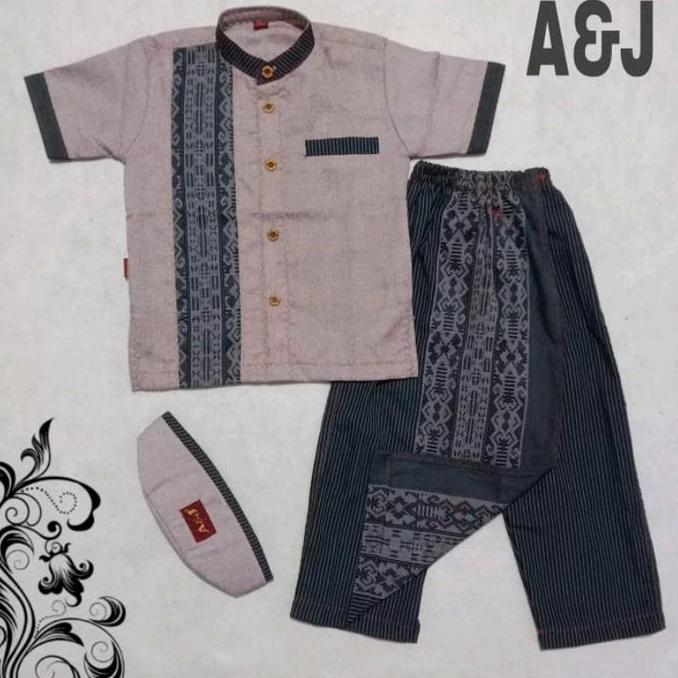 Sarkoci A&J // Lengan Pendek 3-13Thn // Baju Muslim Anak Best Seller