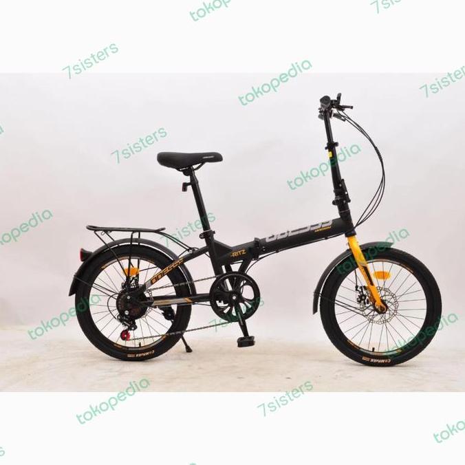 Terlaris Sepeda Lipat Dewasa 16 20 Inch Odessy Ritz 7 Speed Rem Cakram