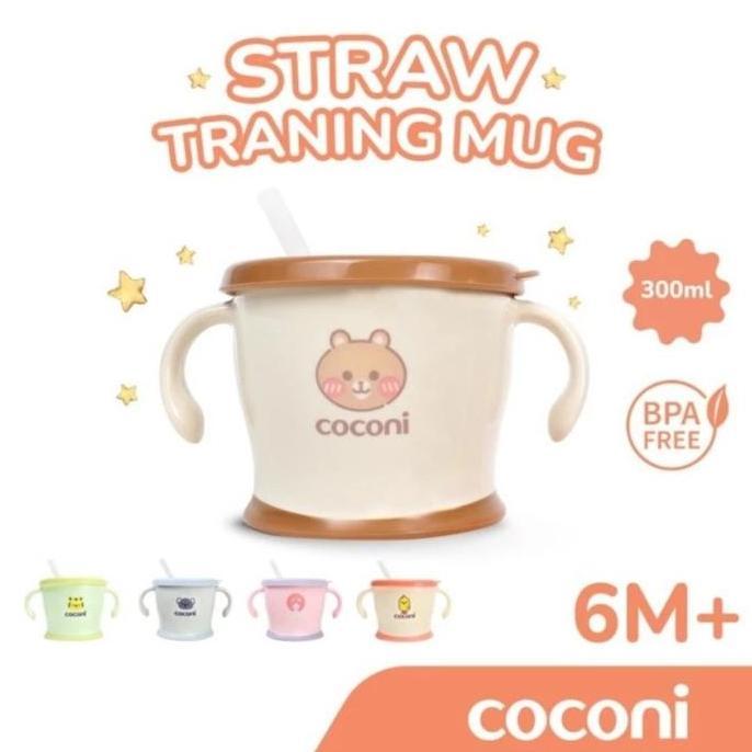 Mvro Coconi Early Age Straw Training Mug / Gelas Sedotan Bayi Anak