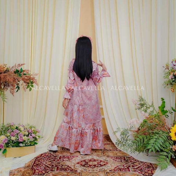 Zafeera Kids Dress Premium Gamis Elegan Mewah - ALCAVELLA Ready