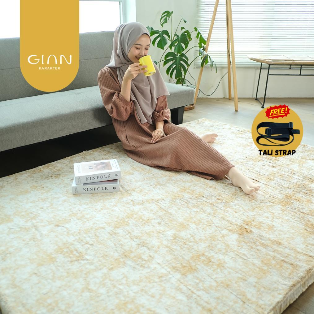 Gian karakter - Karpet Bulu / kasur lantai Bulu / Kasur busa  Bulu soft fur  premium