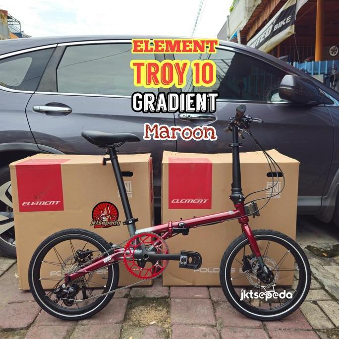Terlaris Sepeda Lipat Element Troy 10 Gradient
