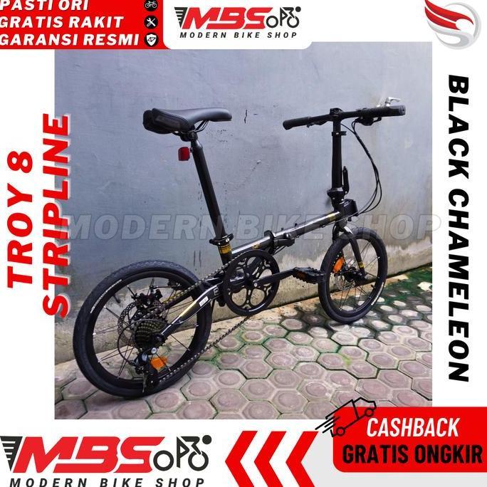 Terlaris Sepeda Lipat Element Troy X 16 Inch 10 Speed Gold Edition Dewasa