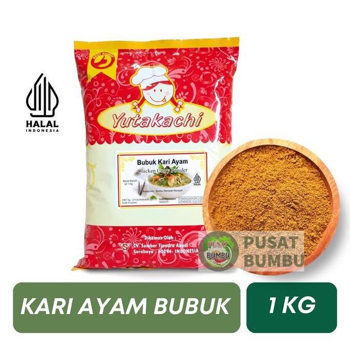 TERBARU Bumbu Kari Ayam 1 Kg Yutakachi / Rempah Bubuk / Bumbu dapur BISA GRAB