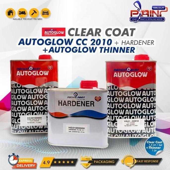 Paket Clear Coat Autoglow 2010 + Thinner Autoglow PU