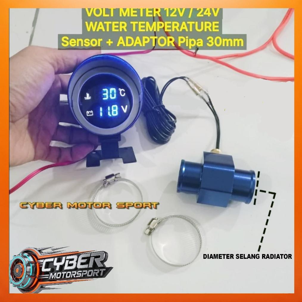 water temperature . volt meter 12v 24v universal Gauge dashboard display. indikator sensor dashboard
