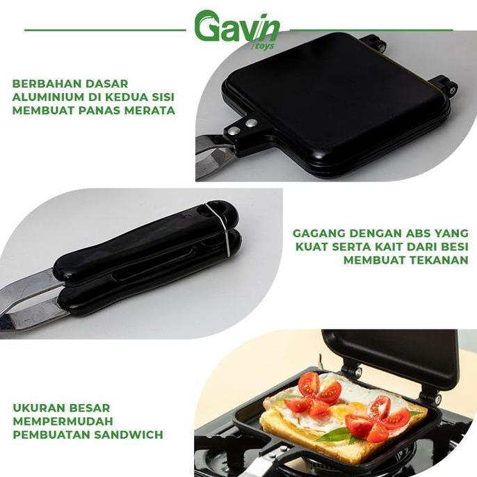 PEMANGGANG ROTI KOMPOR ANTI LENGKET SANDWICH MAKER ALAT ROTI PANGGANG