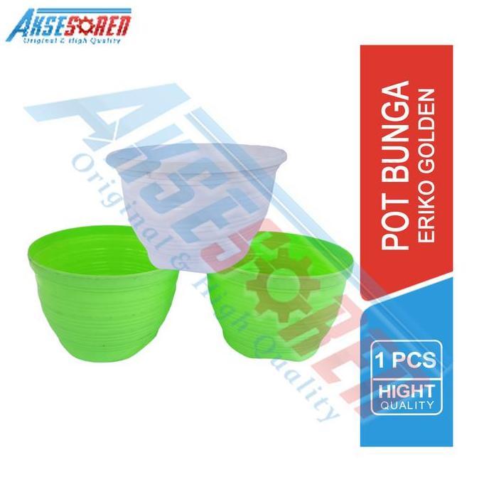 PROMO Aksesoren Pot Tanaman Bunga Eriko Golden Honey Bee [1 Pcs] / Wadah Tanaman Plastik Uk Kecil Hi