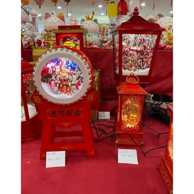 Imlek Dekorasi Lampu Box Musik Imlek Bisa Pakai Batrai Maupun Listrik + Packing Kayu Hiasan Dekorasi