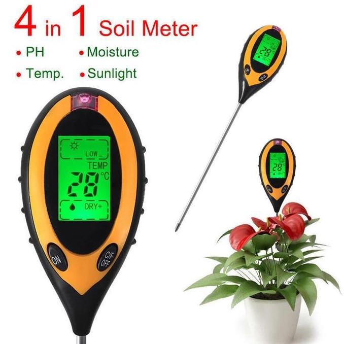 DIGITAL SOIL ANALYZER PH METER TANAH PH MOISTURE LIGHT TEMPERATURE ORIGINAL DAN TERPERCAYA