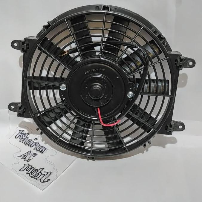 Promo Motor Extra Ekstra Fan Condensor Ac Mobil Universal 10Inchi 24volt Diskon