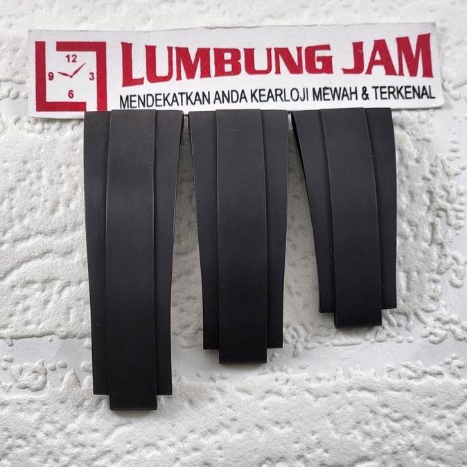 AKSESORIS OYSTERFLEX BLACK RUBBER STRAP FOR ROLEX 21mm murah