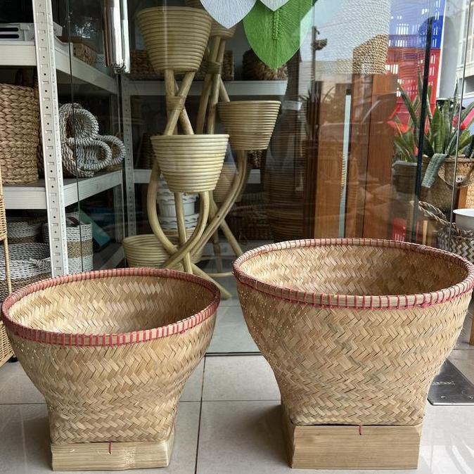 * BAKUL NASI BAMBU / BAKUL BAMBU / BOBOKO / KERANJANG ANYAMAN BAMBU BESAR //