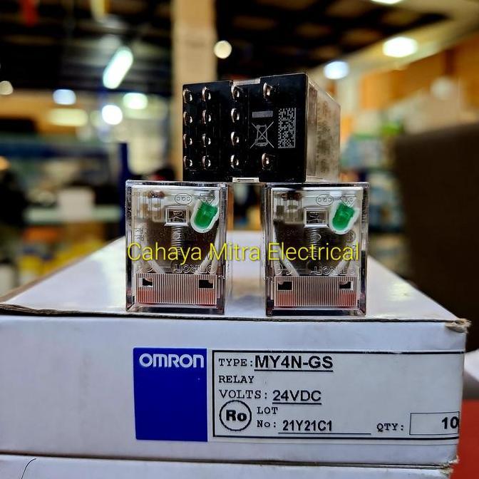 Ready Relay MY4N-GS 24 VDC Omron Original + Sotcket / OMRON MY4 24VDC Asli
