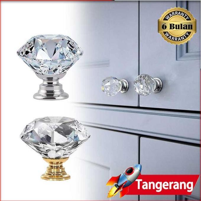 SMO Tarikan Berlian Kristal Crystal Knob Kenop Kristal Handle Laci Pintu