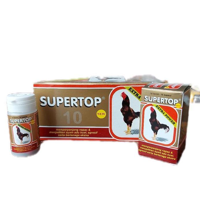 Supertop - Supertop Cup 10 Kapsul Multivitamin Lengkap untuk Perawatan Ayam Aduan Extra Power