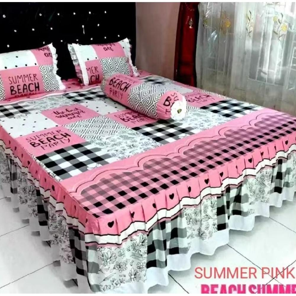 BIG PROMO SEPREI RUMBAI SPREI REMPEL MEWAH SEPRAI UKURAN 180X200 160X200 BONUS SARUNG BANTAL DAN GUL