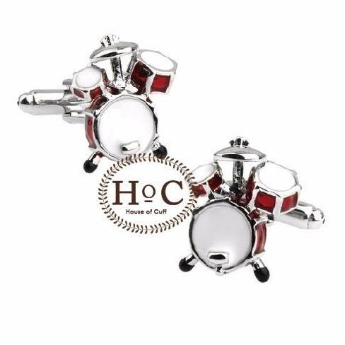 Cufflinks Manset Kancing Kemeja French Cuff DRUM SET RED CUFFLINKS Best Seller