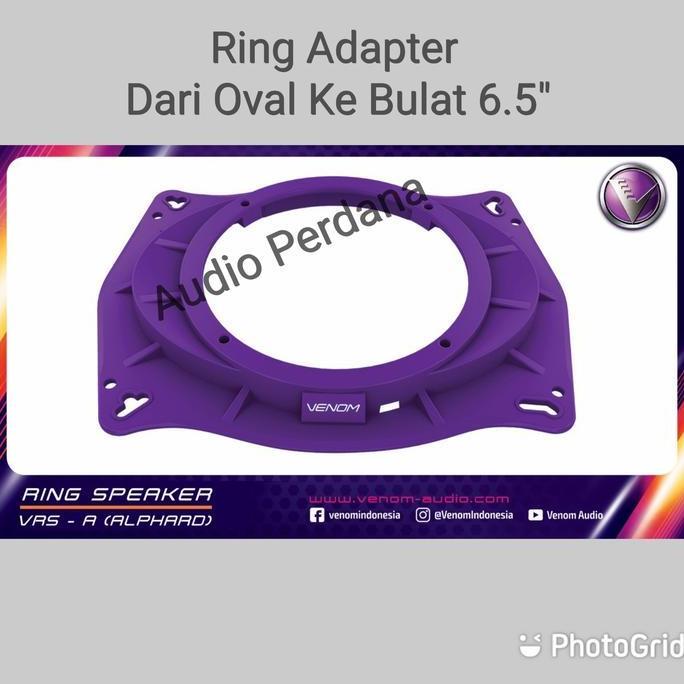 Ring Mat Adapter Speaker Alphard Dudukan Dari Oval Ke Bulat 6.5 Inch