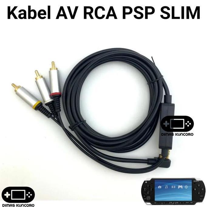 Kabel AV RCA PSP SLIM cable tv tabung 3 warna psp slim 2000 3000