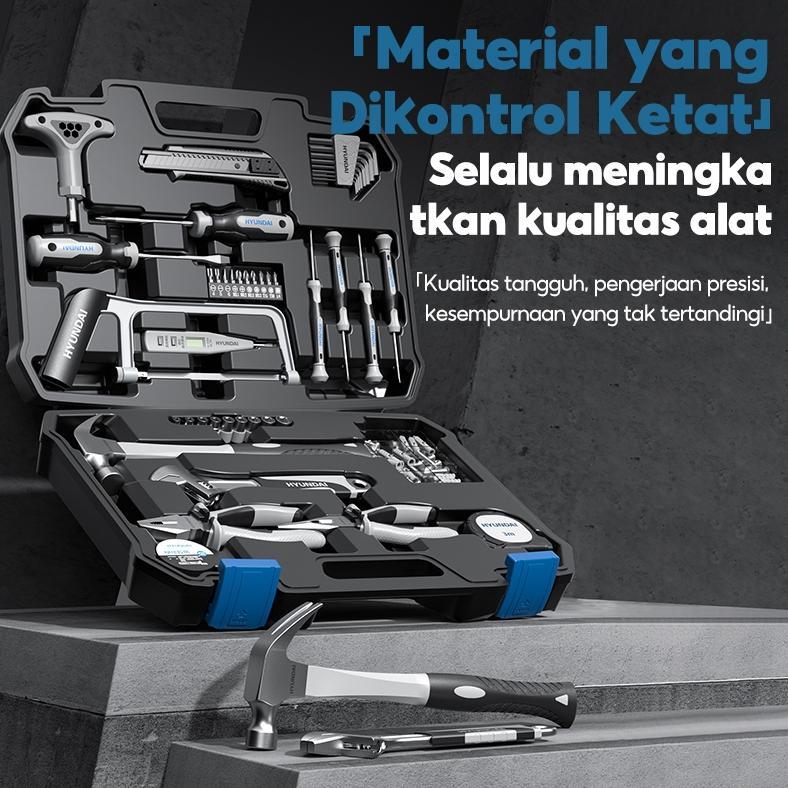 DISKON HYUNDAI TOOL BOX SET LENGKAP TOOLKIT SET ALAT TUKANG PERKAKAS FULL SET ALAT TUKANG KAYU LENGK