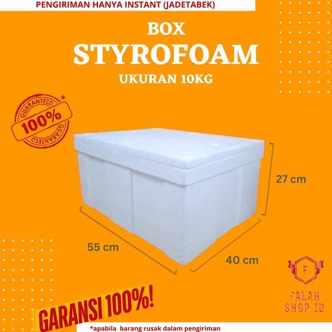 // STYROFOAM BOX 10 KG 55 X 40 X 27 CM VEGETABLE BOX 10KG / BOX BUAH / BOX SAYUR / BOX ES BATU / BOX