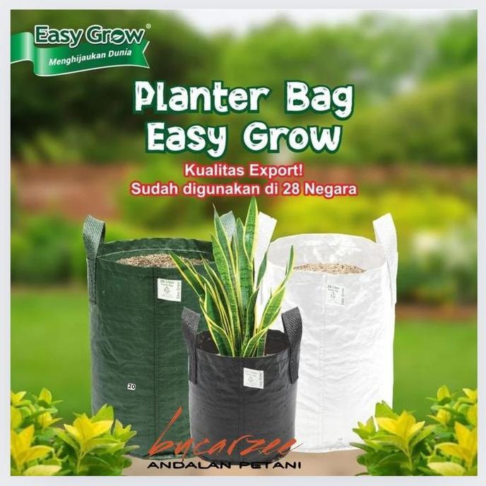 Easy Grow Planter Bag Hitam 100 Liter. Bahan Tebal Bulat Round Bottom