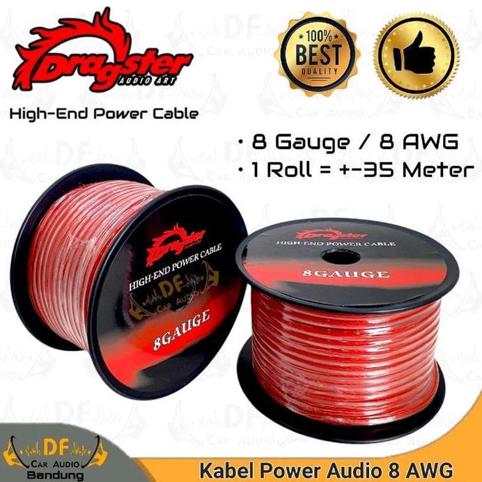 Kabel Power 8 AWG Dragster / Kabel Power Audio Mobil 8 AWG Dragster / Kabel Strum Audio Mobil 8 AWG 