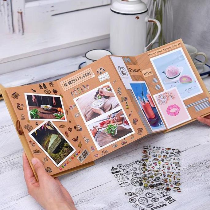 Mini Album Scrapbook Polos Lipat Hitam - Scrapbook Mini Lipat Polos Hitam Album