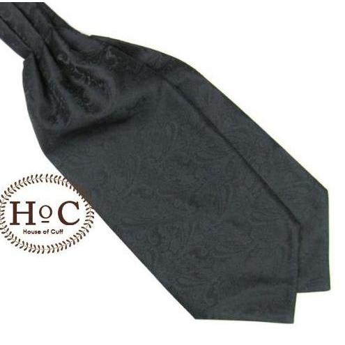 Houseofcuff Dasi Ascot Tie ASCOT / CRAVAT TIE BLACK Best Seller