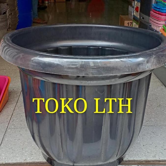 POT HITAM 60 CM EBONY PLASTIK / POT BUNGA / POT TANAMAN