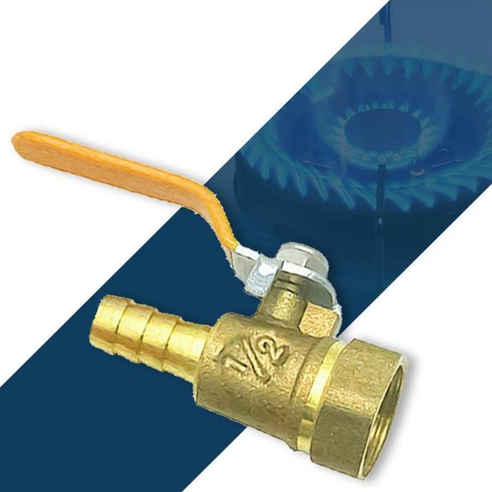BOWATA Stop Kran Gas Valve Keran Gas 1/2" Inch ball valve Gas kuningan Mini