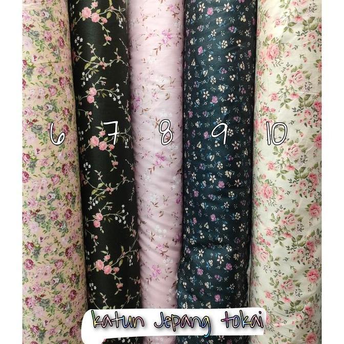 DV208 >> #bestseller katun jepang TOKAI - motif abstrak - gambar bunga - bahan kain berbagai macam m