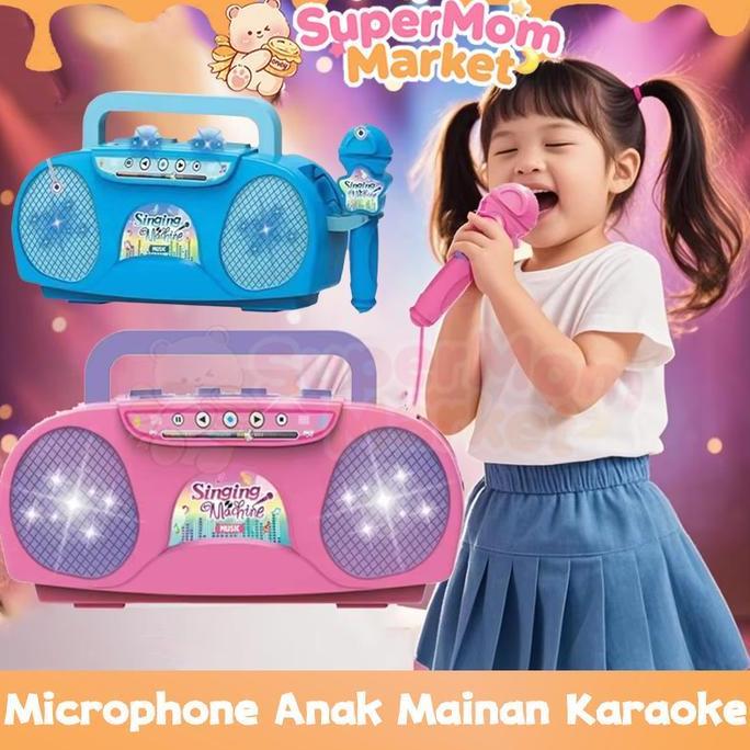 Bst Ready Mainan Mikrofon Edukasi /Anak Mic Bluetooth /Speaker Microphone/Mainan Karaoke Anak Mic /K