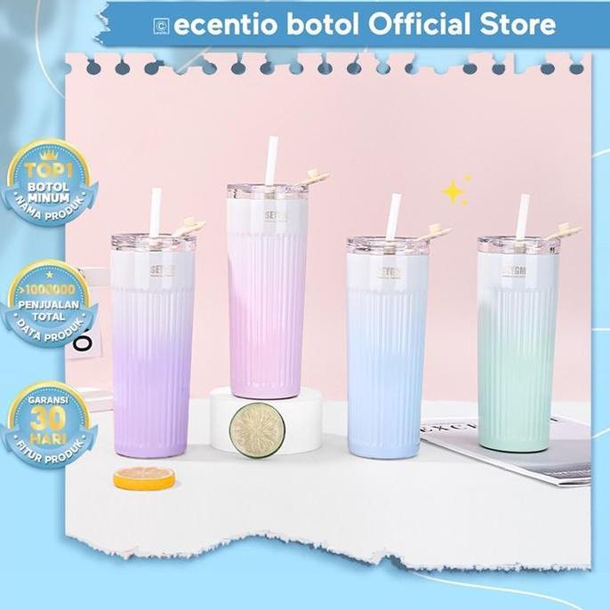 XARANA COD Sedotan Aesthetic Tumbler Stainless Steel Botol Minum Tumbler Minum 500ml