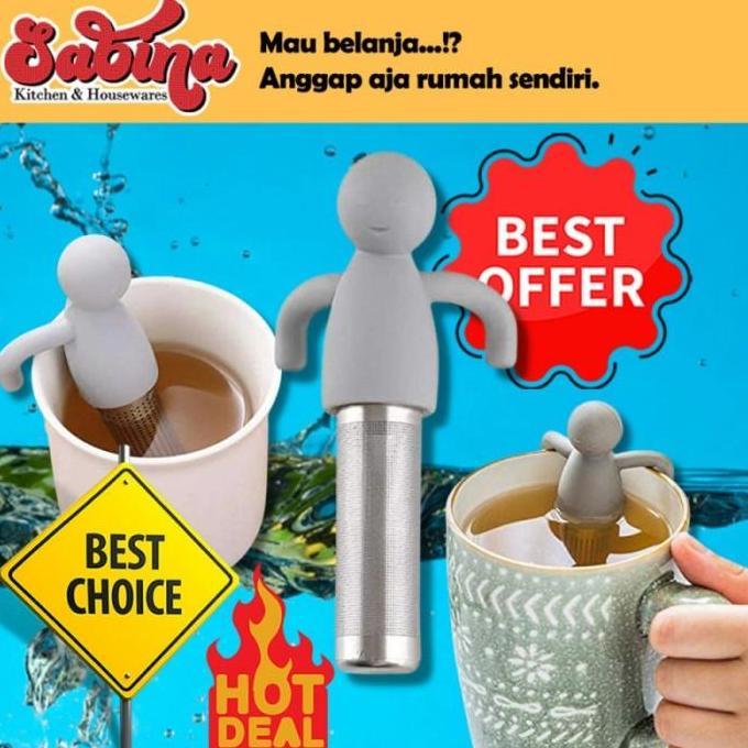 GOMOZSHOP Saringan Teh Berendam Santuy Unik Lucu Kocak Filter Infuser Chilling
