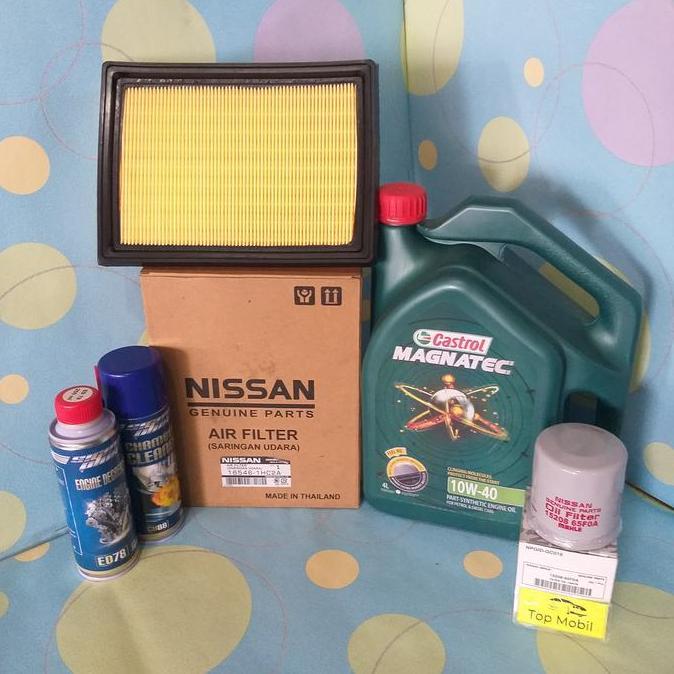 GOMOZSHOP Paket service Oli Castrol 10W-40 Datsun Go, Nissan March 1300cc (5)