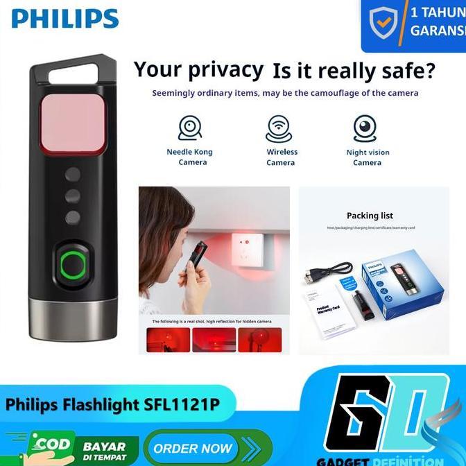 XARANA Philips SFL1121 Senter Mini Portabel LED Senter Lampu Super Terang Lampu Senter Mini LED Flas